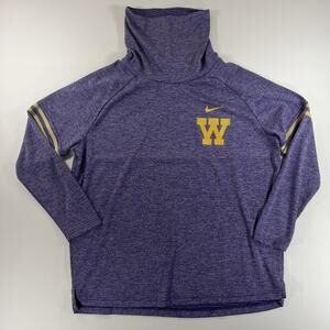 Washington Huskies Nike Women's XL Vault Sleeve Striped Funnel Neck Sweatshirt